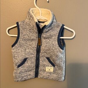Carter's Blue and Cream Fleece Vest